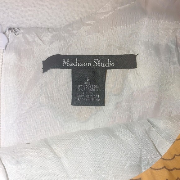 Madison Studios Womens Floral Sleeveless A-Line Dress Size 8  Zip Back Lined - Picture 3 of 4